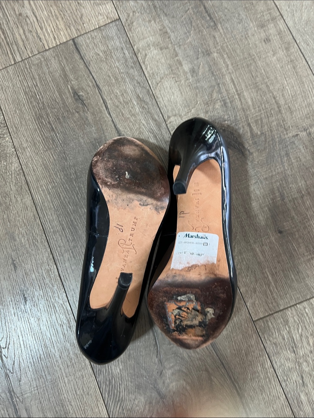 Ivanka Trump Black Patent Round-Toe Pumps - Picture 5 of 6